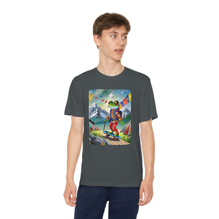Skateboarding Frog Youth Competitor Tee – Whimsical Adventure & Playful Energy