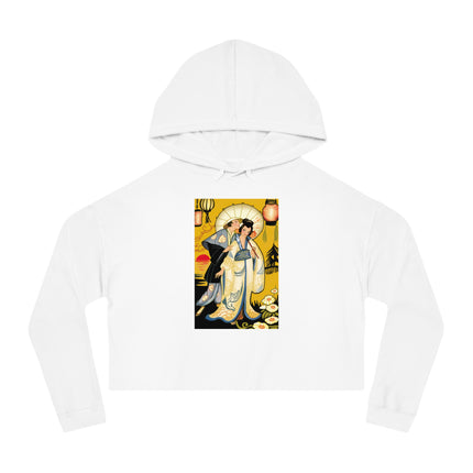 Golden Embrace Women’s Cropped Hooded Sweatshirt