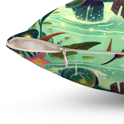 Swamp Tyrant Spun Polyester Square Pillow