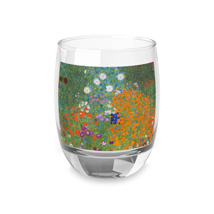 Cottage Garden by Gustav Klimt Whiskey Glass