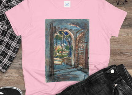 Gate in S. Miniato by Martin Monnickendam Women's Midweight Cotton Tee