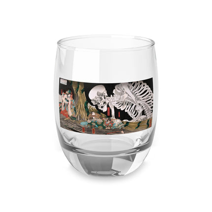 Mitsukuni Defying the Skeleton Spectre by Utagawa Kuniyoshi Whiskey Glass