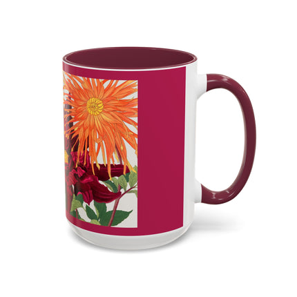 Dahlia Flower by Tanigami Kônan Colorful Mugs (11oz, 15oz)
