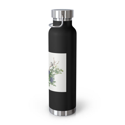 Peonies and Birds by Okamoto Shuki Copper Vacuum Insulated Bottle, 22oz