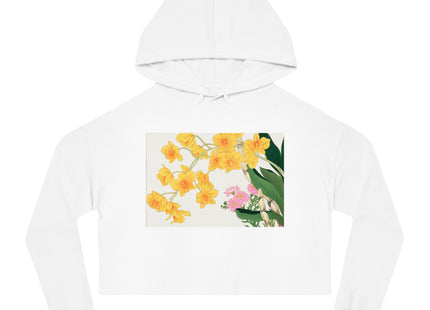 Golden Bow Orchid by Tanigami Kônan Women’s Cropped Hooded Sweatshirt