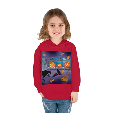 Whimsical Halloween Mischief Toddler Pullover Fleece Hoodie
