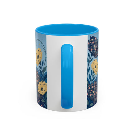 🌼🦋 The Enchanted Butterfly Garden Promenade Colorful Mug – Art Deco Floral Whimsy