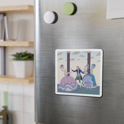 🎭🌸 Blindman’s Bluff Die-Cut Magnets – Rococo Courtship Whimsy