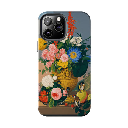 🌺🐦 The Garden Of Golden Birds Phone Case – Art Deco Floral Elegance