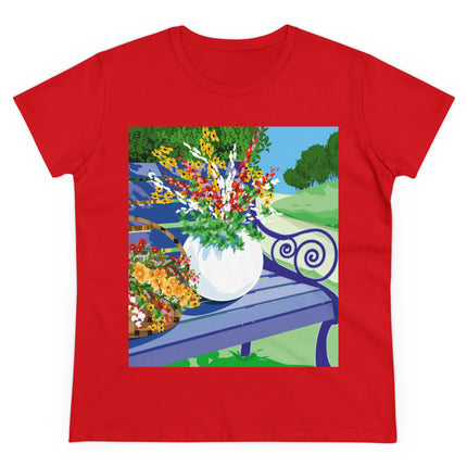 Blooming Harmony Women's Midweight Cotton Tee