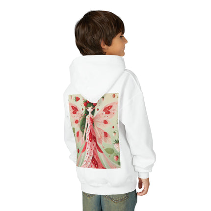 Strawberry Fairy Delight Youth Hooded Sweatshirt – Sweet Magic & Summer Charm