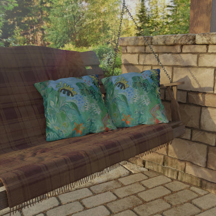 Symphonie in Grün by Oskar Moll Outdoor Pillows