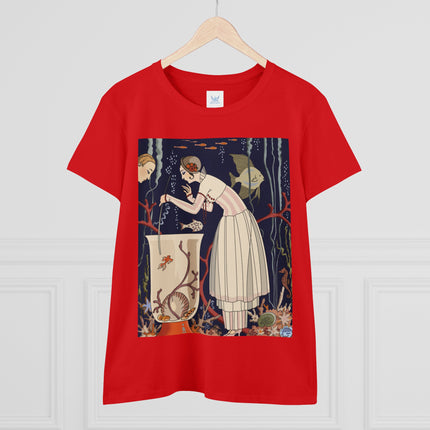 L'Etourdissant Petit Poisson (The Dazzling Little Fish) by George Barbier Women's Midweight Cotton Tee