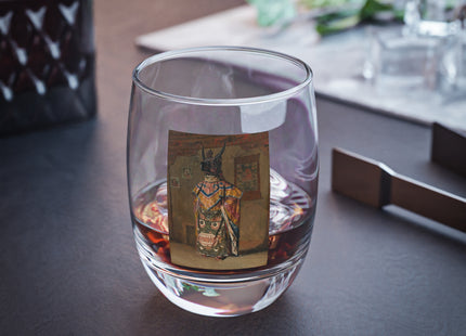 A Buddhist Lama at a Feast at Pemionchi Monastery by Vasily Vereshchagin Whiskey Glass