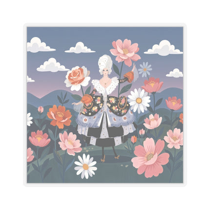 🌸🎀 The Grand Floral Promenade Kiss-Cut Stickers – Art Deco Fashion Fantasy