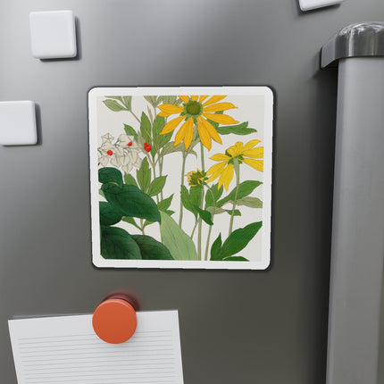 Clerodendrum & Rudbeckia Flower by Tanigami Kônan Die-Cut Magnets (5 Sizes)