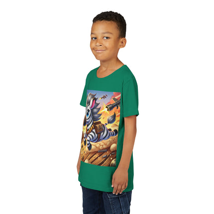 Zebra on the Run Youth Short Sleeve Tee