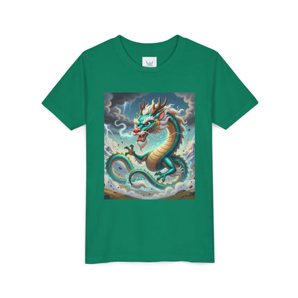 Tibetan Dragon in Battle Youth Short Sleeve Tee