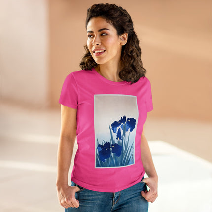 Irises by Ohara Koson Women's Midweight Cotton Tee