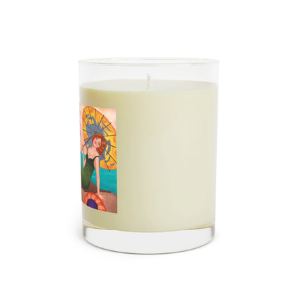 Mermaid with Parasol and Cupid by George Barbier Scented Candle - Full Glass, 11oz