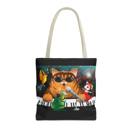 Tote Bag Jazz Cat Music Artwork