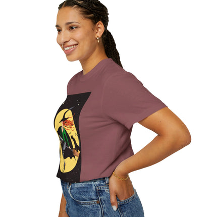 A Witch’s Moonlit Flight Unisex Garment-Dyed T-shirt
