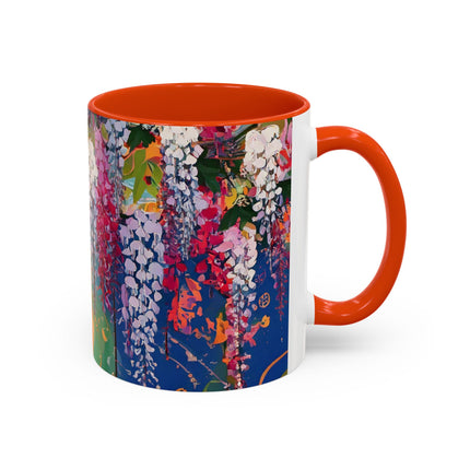 Golden Wisteria Elegance Colorful Mugs (11oz, 15oz)
