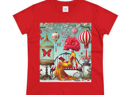 Reading In A Painted Garden Cotton Tee