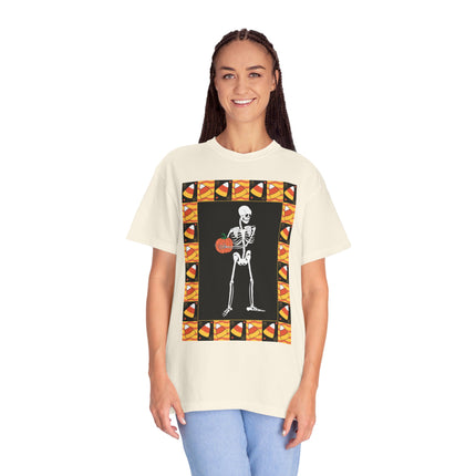 Candy Corn Skeleton Unisex Garment-Dyed T-shirt