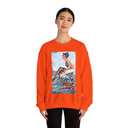 Playful Waves and Fashion Follies Heavy Blend™ Crewneck Sweatshirt