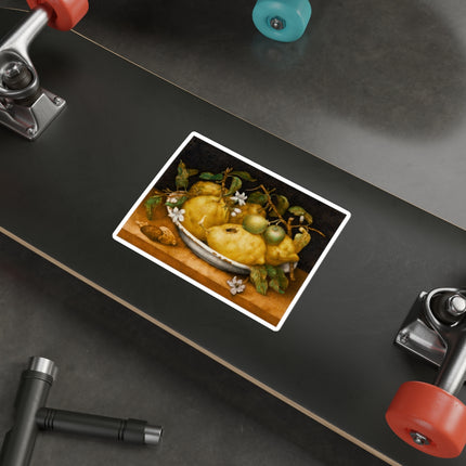 Still Life with Bowl of Citrons by Giovanna Garzoni Die-Cut Stickers (5 Sizes)