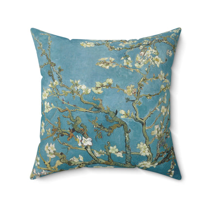 Almond Blossom by Vincent van Gogh Spun Polyester Square Pillow