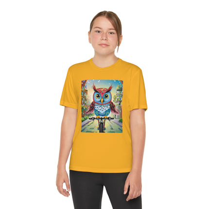 Cycling Owl Youth Competitor Tee – Urban Adventure & Playful Energy
