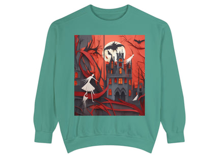 Halloween Night Scene Unisex Garment-Dyed Sweatshirt