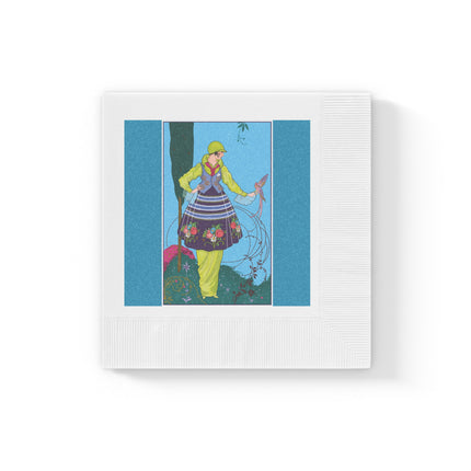 Exquisite Elegance by Umberto Brunelleschi White Coined Napkins