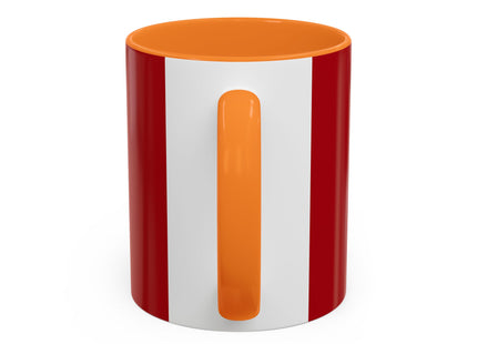 Regal Crimson Crane in the Autumn Mist Colorful Mugs (11oz, 15oz)