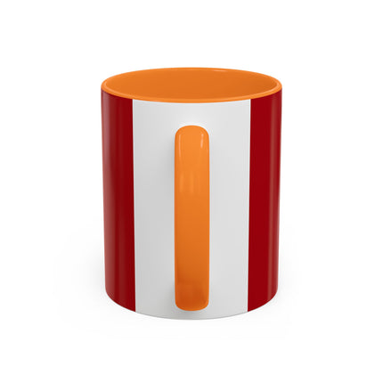 Regal Crimson Crane in the Autumn Mist Colorful Mugs (11oz, 15oz)