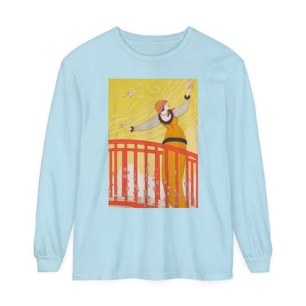 La Passerelle by Charles Martin Garment-dyed Long Sleeve T-Shirt
