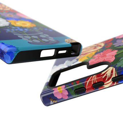 Midnight Floral Bouquet Phone Case – Vibrant Blooms & Enchanted Garden