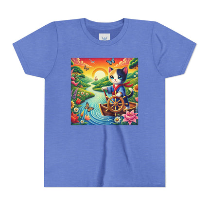 Sailor Kitten’s River Adventure Youth Short Sleeve Tee