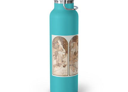 The Seasons by Alphonse Maria Mucha Copper Vacuum Insulated Bottle, 22oz