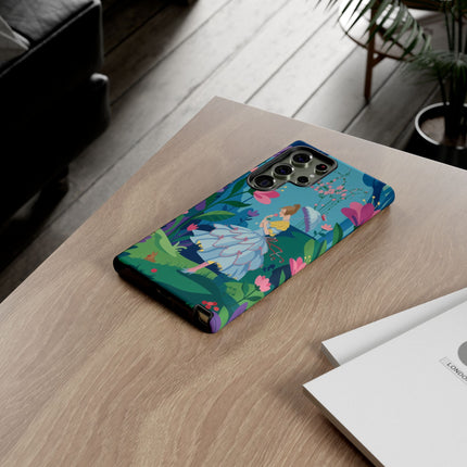 🌸☂️ A Stroll Through The Enchanted Forest Phone Case – Art Deco Floral Fantasy