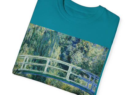 Water Lilies and Japanese Bridge by Claude Monet Unisex Garment-Dyed T-shirt