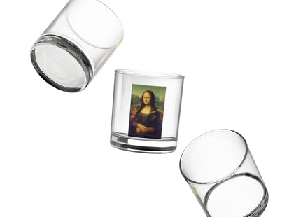 Mona Lisa by Leonardo da Vinci Rocks Glass, 10oz