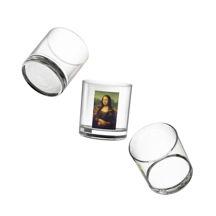 Mona Lisa by Leonardo da Vinci Rocks Glass, 10oz
