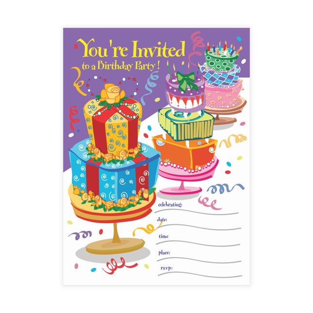 Celebration in Full Bloom Party Invitation! Bundles of 10, 30, 50 Pieces Available (envelopes included)