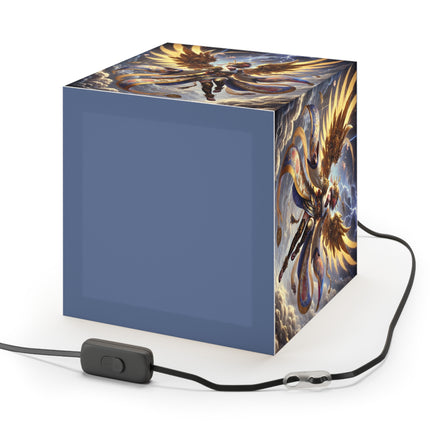 Valkyrie Descending Through Storm Light Cube Lamp