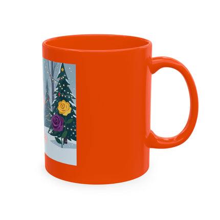 🏮🎄 The Winter Lantern Celebration Ceramic Mug – Art Deco Asian Christmas Elegance