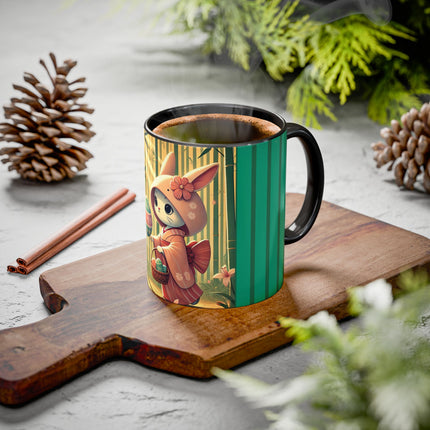 Geisha Kitten’s Easter Stroll Colorful Mugs (11oz, 15oz)