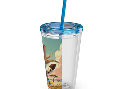 Swift Cheetah Sunsplash Tumbler with Straw, 16oz